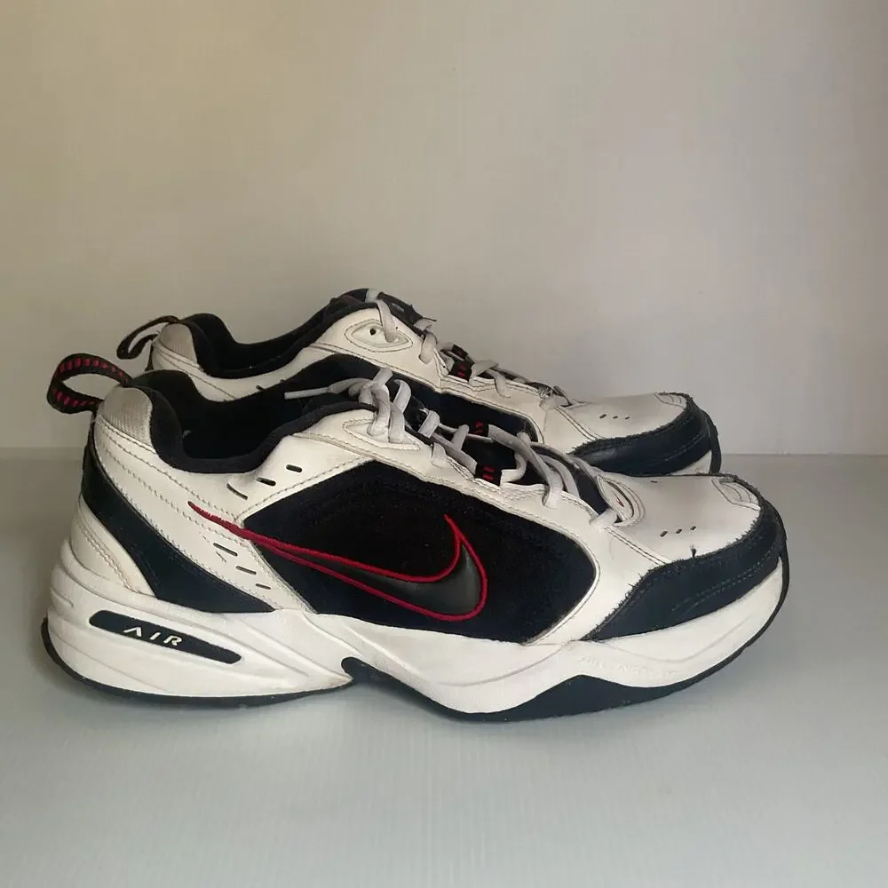 Nike Air Monarch IV White Black Red Men’s Size 12 Training Sneakers